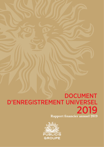 Thumbnail Publicis Groupe
 Universal Registration Document 2019