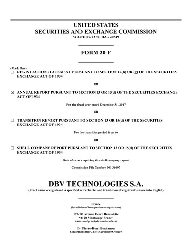 Thumbnail DBV Technologies Annual Report 2017