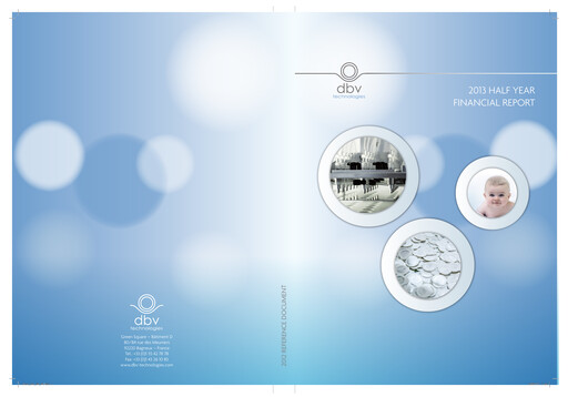 Thumbnail DBV Technologies Half-year Report 2013-h1