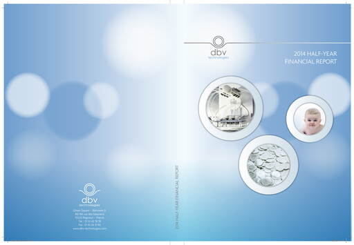 Thumbnail DBV Technologies Half-year Report 2014-h1