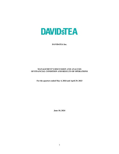 Thumbnail DAVIDsTEA Quarterly Report fy2024-q1