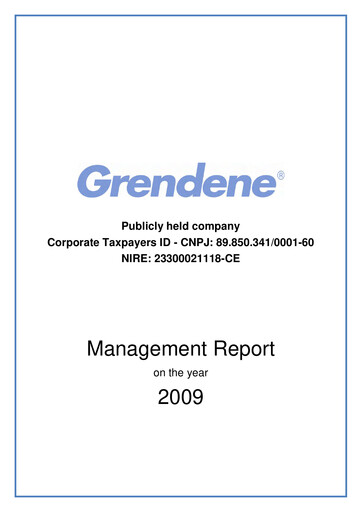 Miniature Grendene Rapport annuel 2009