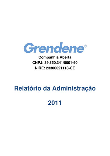 Vorschaubild Grendene Jahresbericht 2011