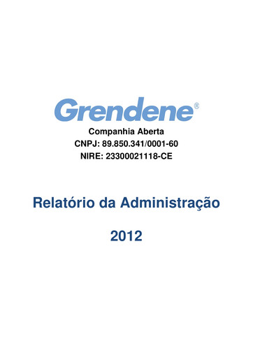 Vorschaubild Grendene Jahresbericht 2012