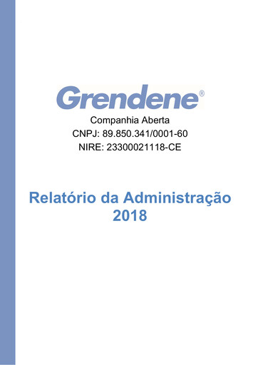 Vorschaubild Grendene Jahresbericht 2018
