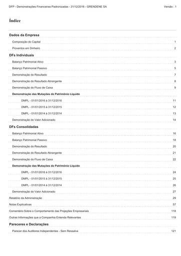 Thumbnail Grendene Financial Statement 2016