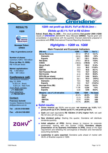 Vorschaubild Grendene Quartalsbericht 2009-q1