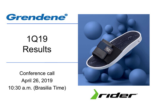 Miniature Grendene Rapport trimestriel 2019-q1