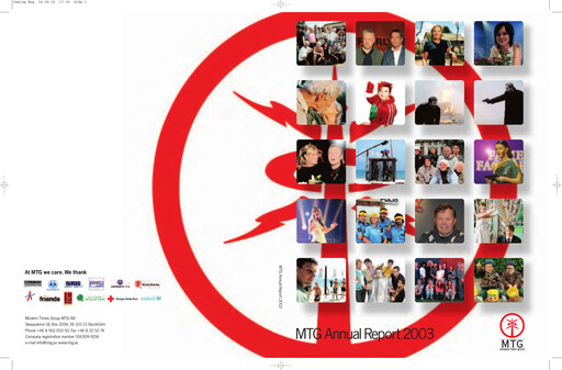 Miniature Modern Times Group (MTG)  Rapport annuel 2003