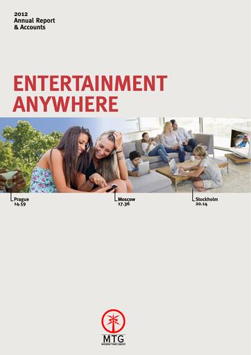 Miniature Modern Times Group (MTG)  Rapport annuel 2012