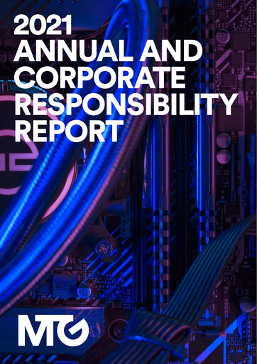Miniature Modern Times Group (MTG)  Rapport annuel 2021