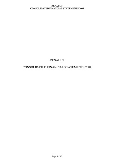 Thumbnail Renault Financial Statement 2004