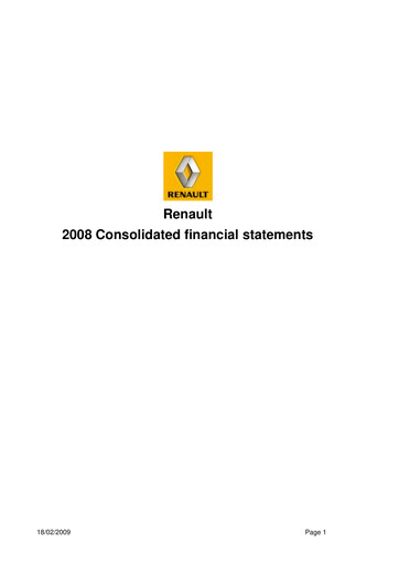 Thumbnail Renault Financial Statement 2008