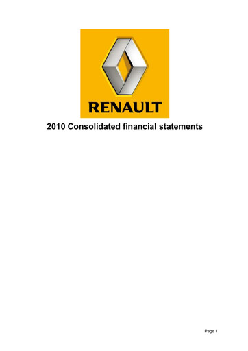 Thumbnail Renault Financial Statement 2010