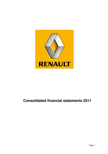 Thumbnail Renault Financial Statement 2011