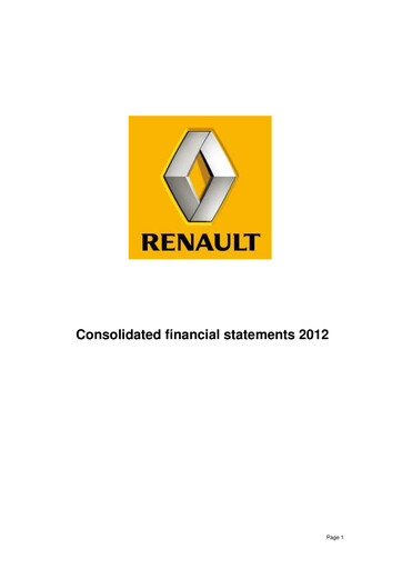 Thumbnail Renault Financial Statement 2012