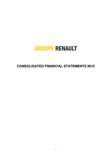 Thumbnail Renault Financial Statement 2015