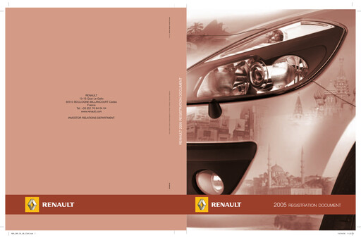 Miniature Renault Document d'enregistrement universel 2005