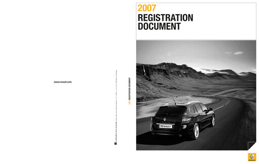 Miniature Renault Document d'enregistrement universel 2007