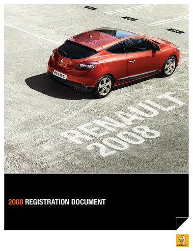 Miniature Renault Document d'enregistrement universel 2008