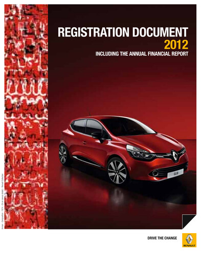 Miniature Renault Document d'enregistrement universel 2012