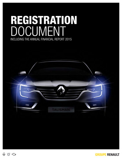 Miniature Renault Document d'enregistrement universel 2015