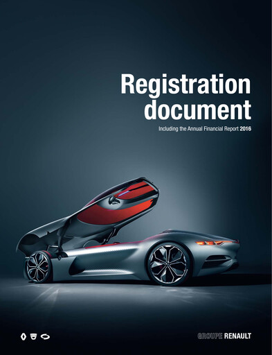 Miniature Renault Document d'enregistrement universel 2016
