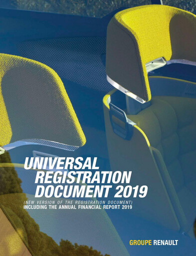 Miniature Renault Document d'enregistrement universel 2019