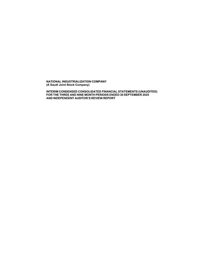 Vorschaubild National Industrialization Company (Saudi Arabia) Quartalsbericht 2025-q3