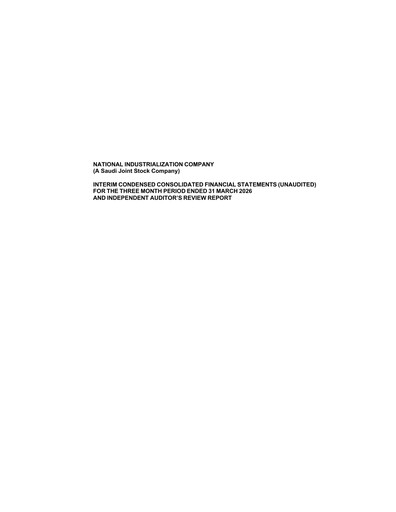 Vorschaubild National Industrialization Company (Saudi Arabia) Quartalsbericht 2026-q1