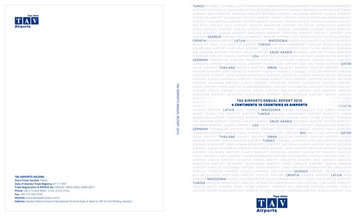 Thumbnail TAV Airports Holding Annual Report 2016