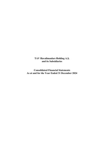 Thumbnail TAV Airports Holding Financial Statement 2024