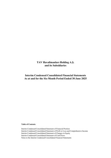 Thumbnail TAV Airports Holding Half-year Report 2025