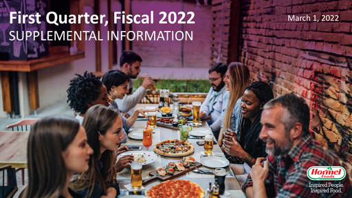 Thumbnail Hormel Foods Quarterly Report 2022-q1