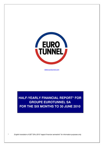Thumbnail Getlink Half-year Report 2010-h1