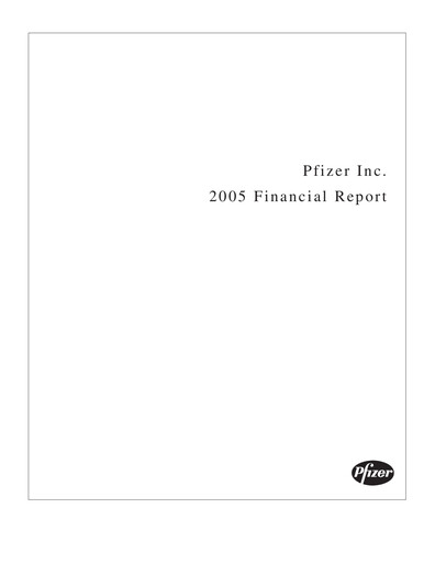 Thumbnail Pfizer Financial Report 2005