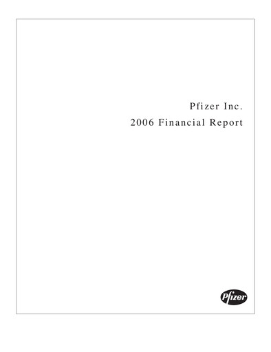 Thumbnail Pfizer Financial Report 2006