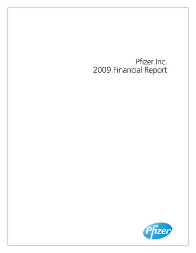 Thumbnail Pfizer Financial Report 2009