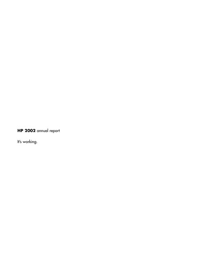 Thumbnail HP Annual Report 2002