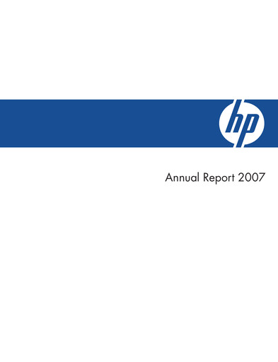Thumbnail HP Annual Report 2007