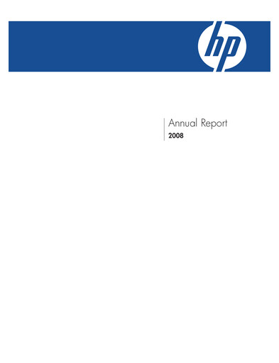 Thumbnail HP Annual Report 2008