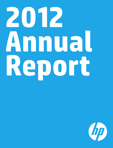 Thumbnail HP Annual Report 2012