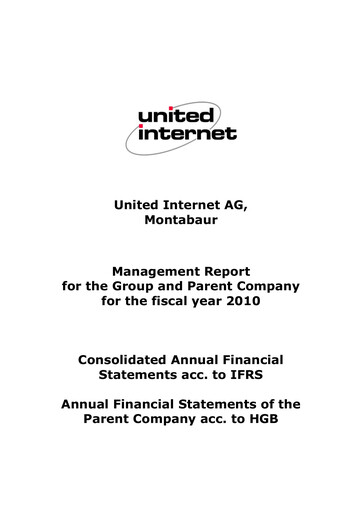 Thumbnail United Internet Financial Statement 2010