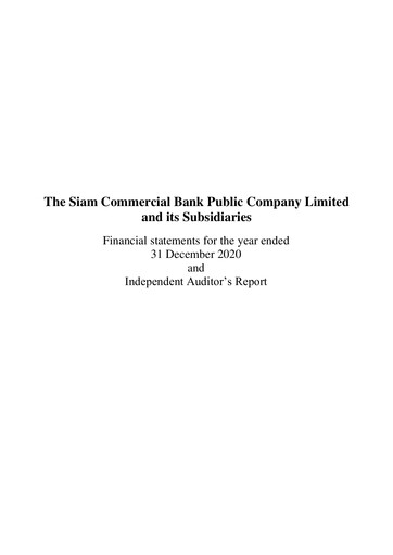 Thumbnail SCB (Siam Commercial Bank)
 Financial Statement 2020