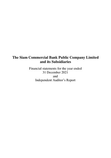Thumbnail SCB (Siam Commercial Bank)
 Financial Statement 2021