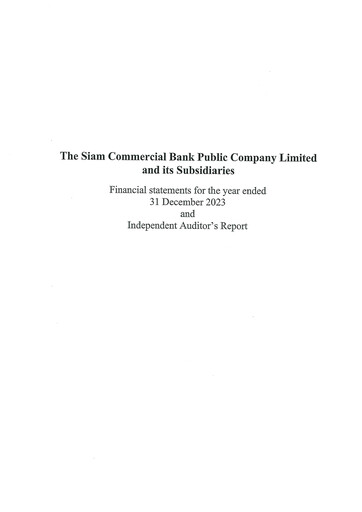 Thumbnail SCB (Siam Commercial Bank)
 Financial Statement 2023