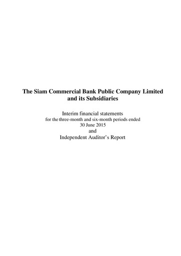 Thumbnail SCB (Siam Commercial Bank)
 Half-year Report 2015-h1
