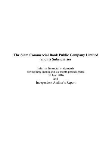 Thumbnail SCB (Siam Commercial Bank)
 Half-year Report 2016-h1