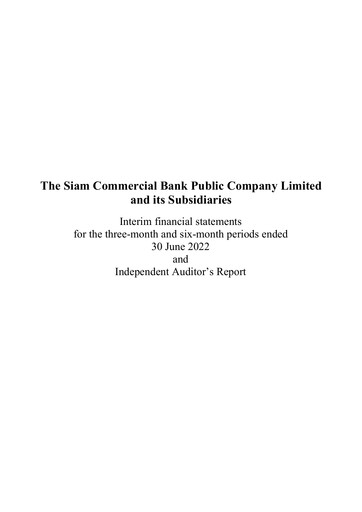 Thumbnail SCB (Siam Commercial Bank)
 Half-year Report 2022-h1