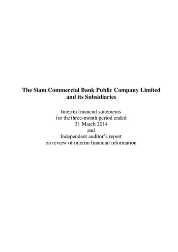 Thumbnail SCB (Siam Commercial Bank)
 Quarterly Report 2014-q1